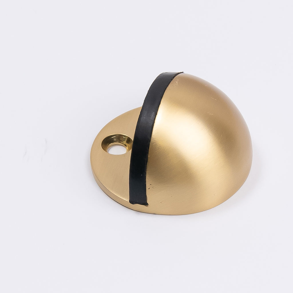 Satin Brass Half Moon Door Stop - Manovella