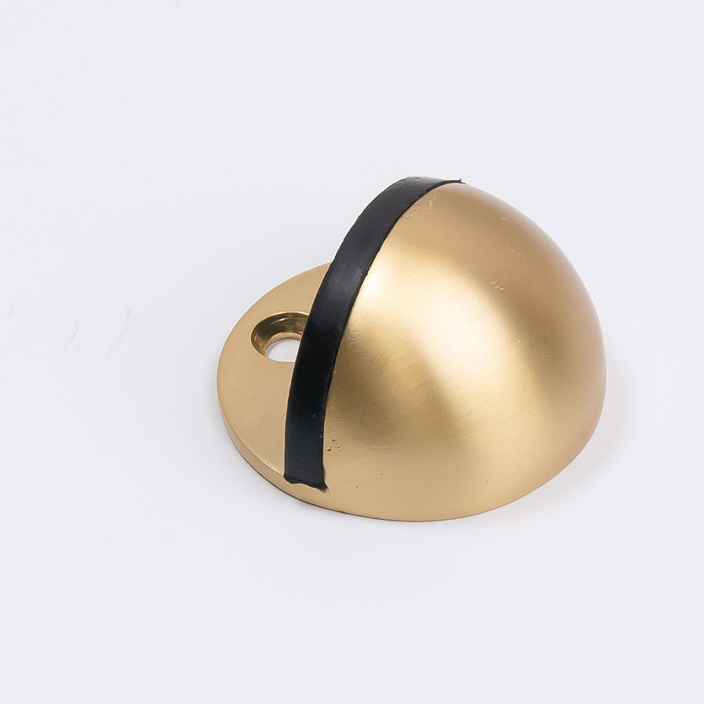 Satin Brass Half Moon Door Stop - Manovella