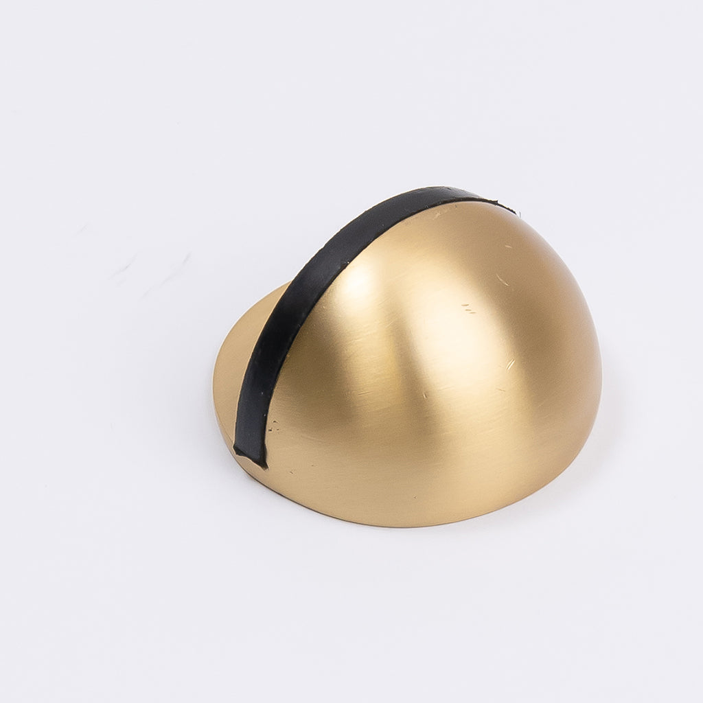 Satin Brass Half Moon Door Stop - Manovella