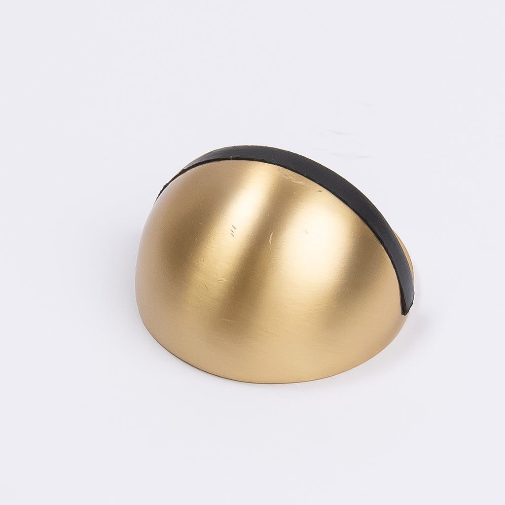 Satin Brass Half Moon Door Stop - Manovella