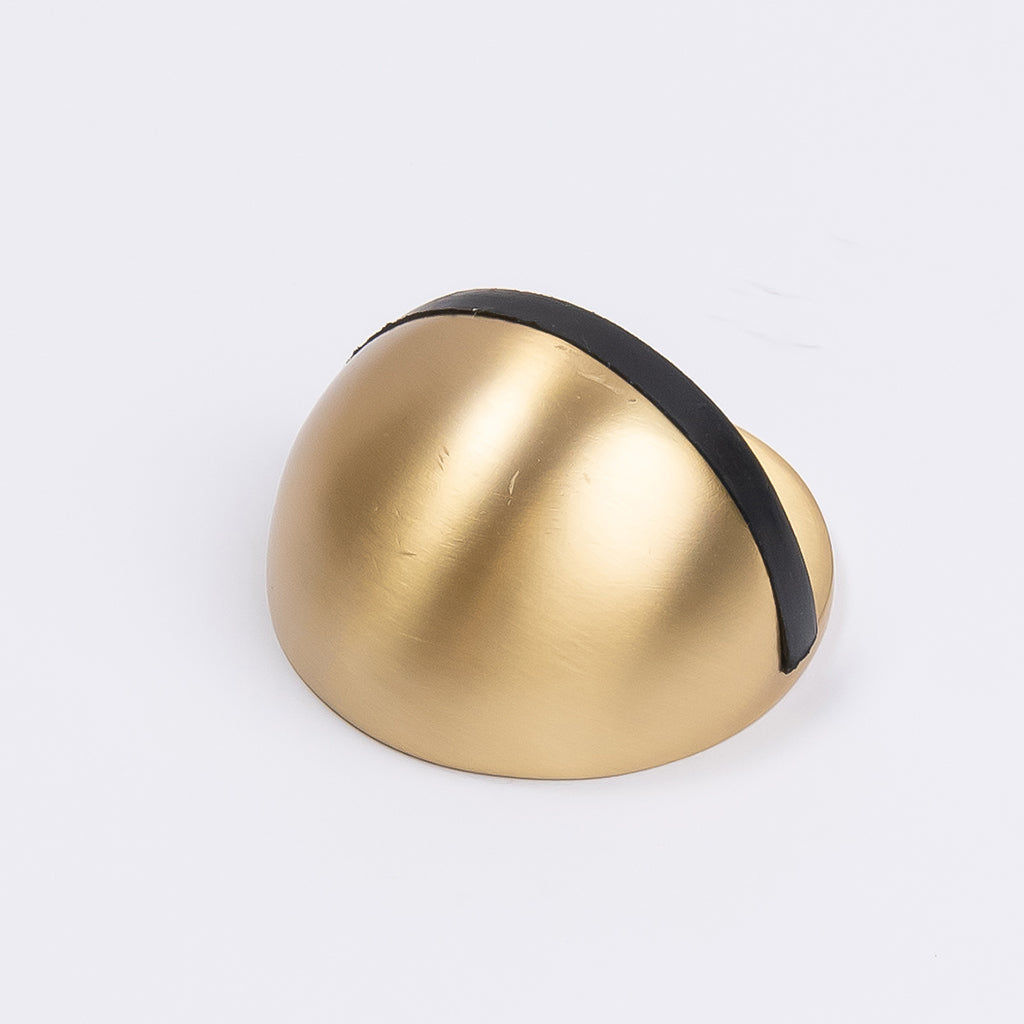 Satin Brass Half Moon Door Stop - Manovella