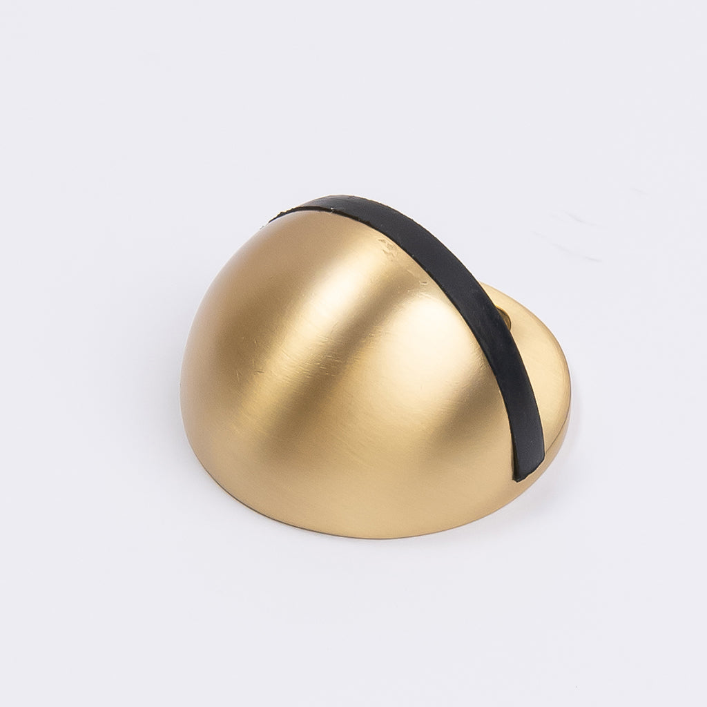 Satin Brass Half Moon Door Stop - Manovella