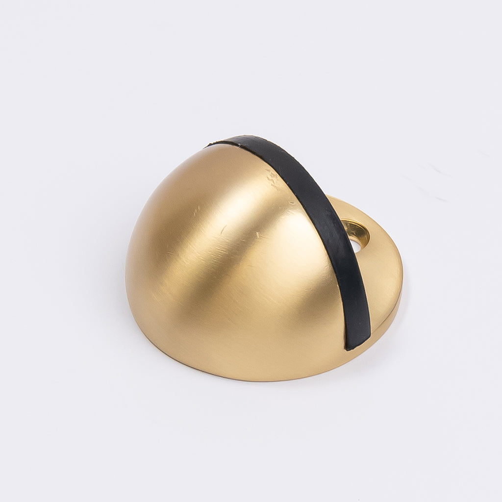 Satin Brass Half Moon Door Stop - Manovella