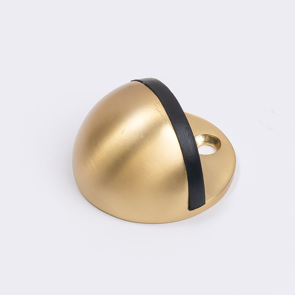 Satin Brass Half Moon Door Stop - Manovella