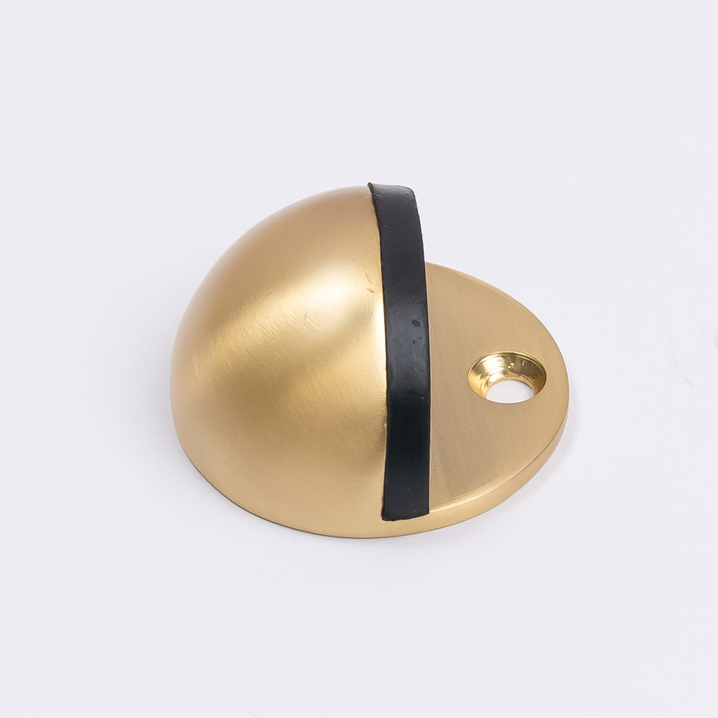 Satin Brass Half Moon Door Stop - Manovella