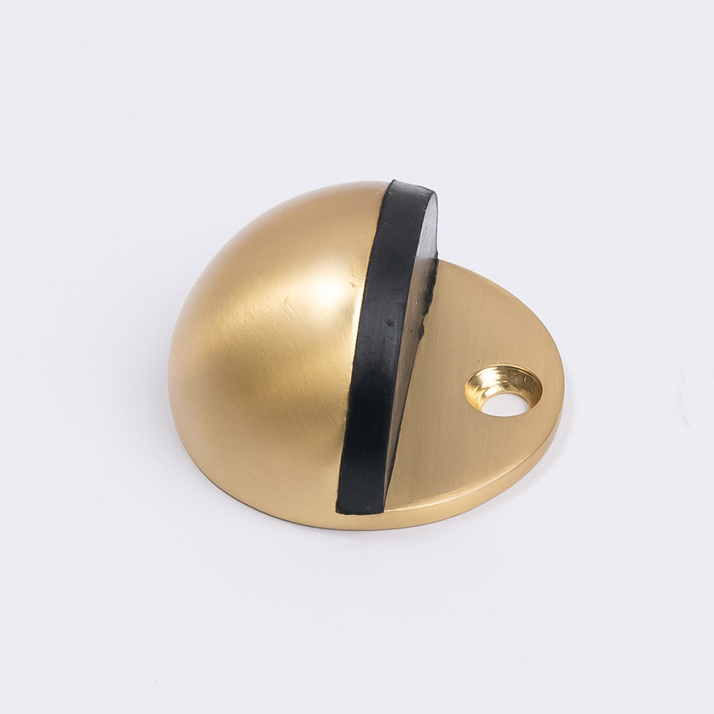 Satin Brass Half Moon Door Stop - Manovella