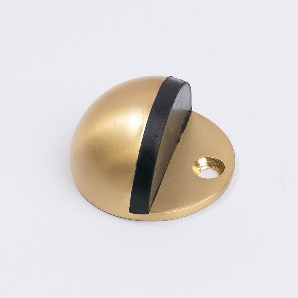 Satin Brass Half Moon Door Stop - Manovella