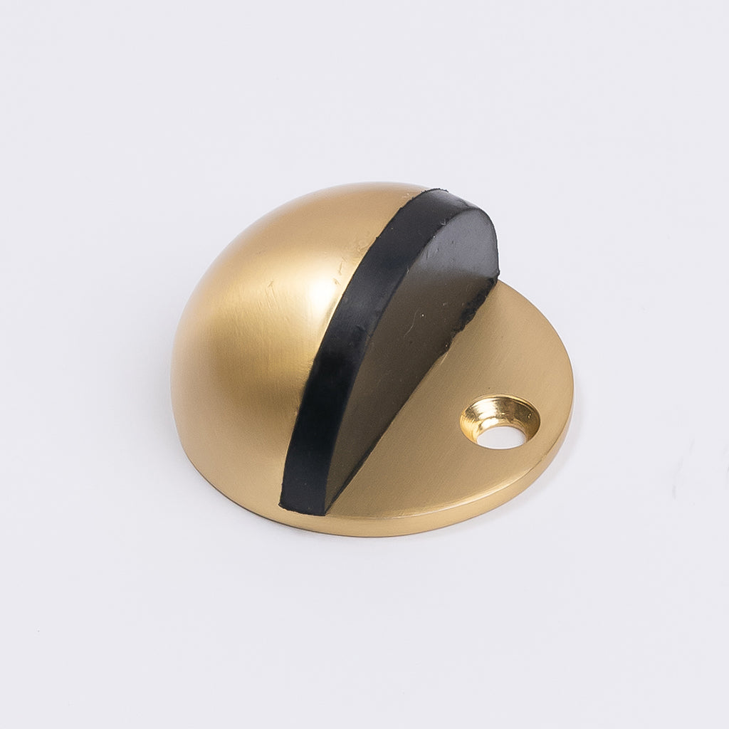 Satin Brass Half Moon Door Stop - Manovella