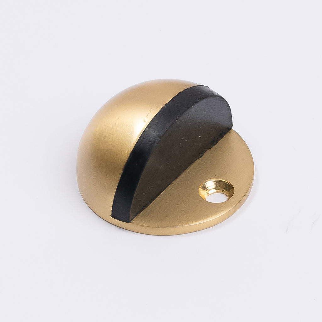 Satin Brass Half Moon Door Stop - Manovella