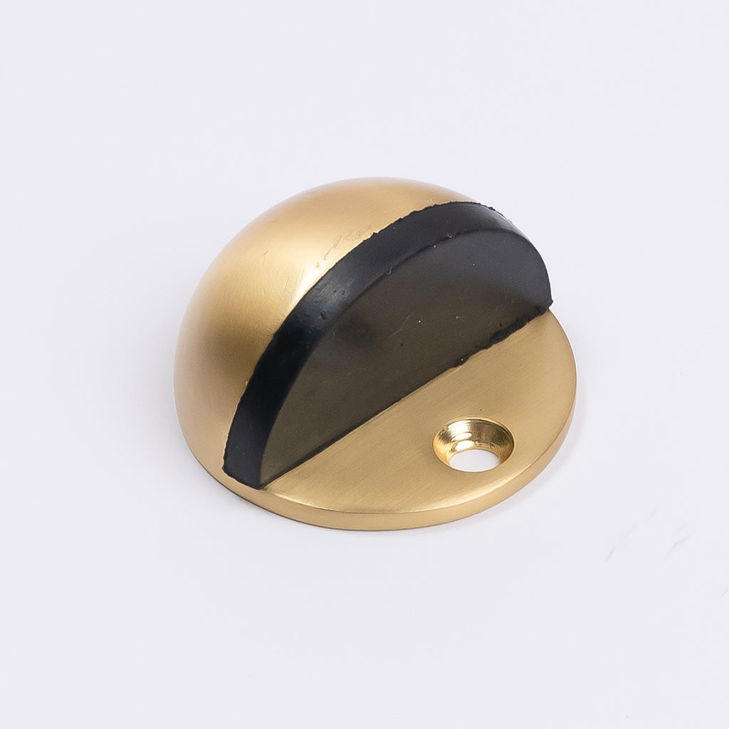 Satin Brass Half Moon Door Stop - Manovella