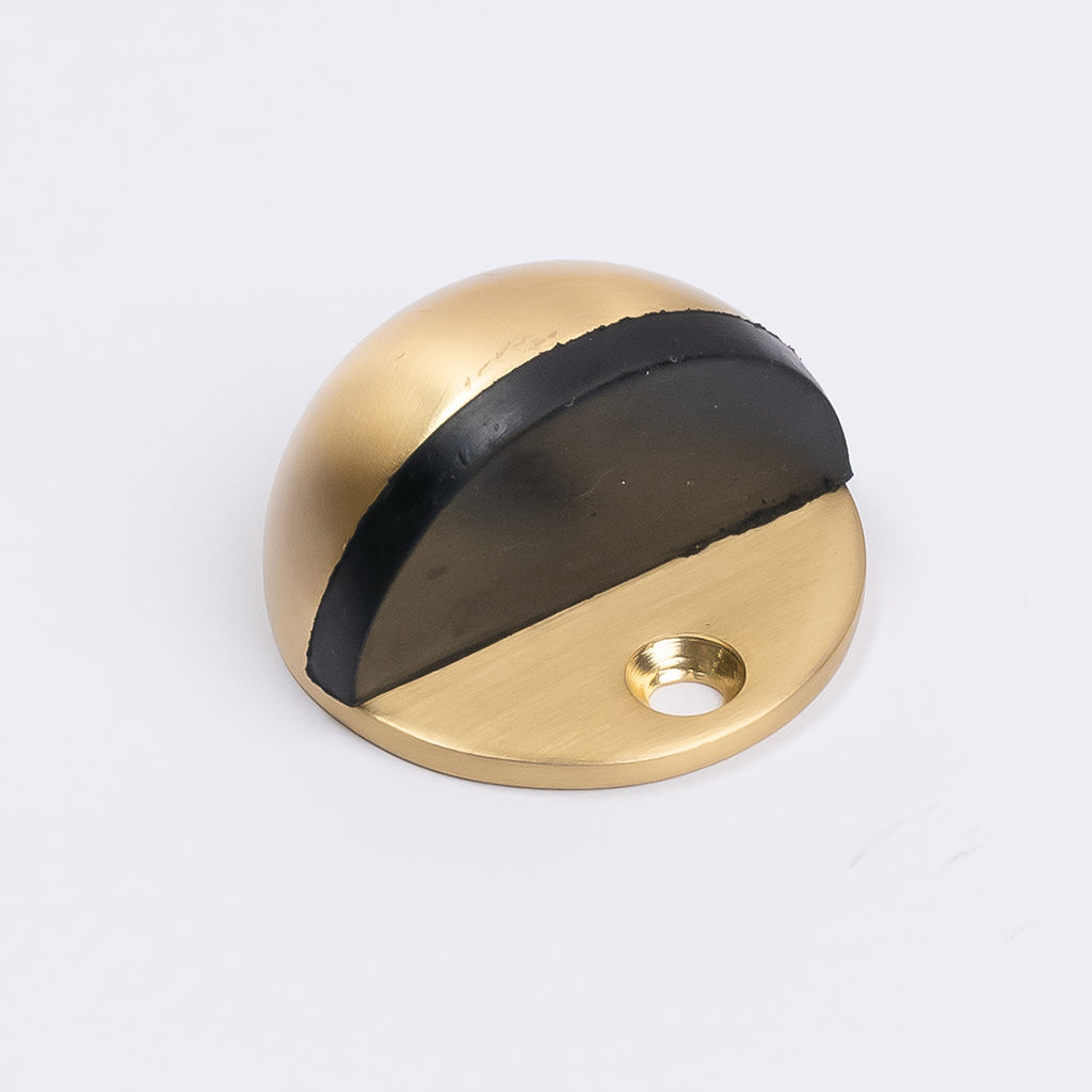 Satin Brass Half Moon Door Stop - Manovella