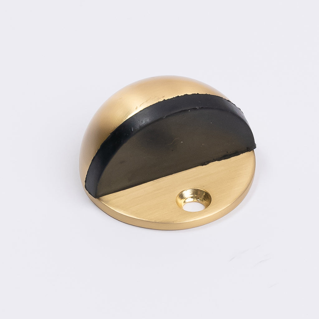 Satin Brass Half Moon Door Stop - Manovella