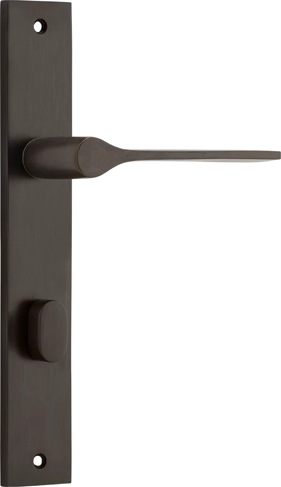 Como Lever - Rectangular Backplate - Entry Point - Iver - Signature Brass - Door Levers