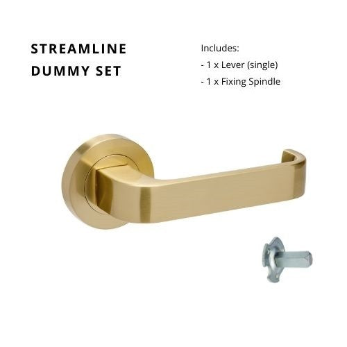 The Streamline Handle By Zanda - Satin Brass