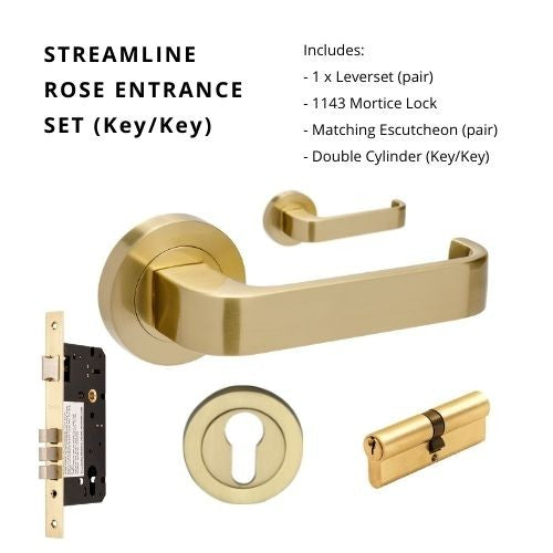 The Streamline Handle By Zanda - Satin Brass