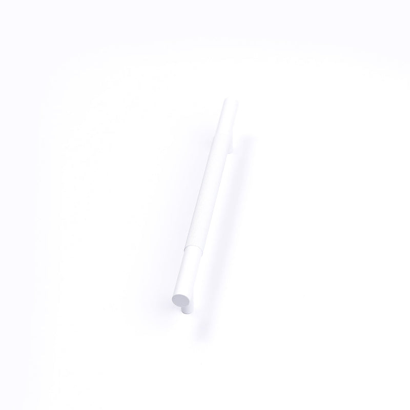 White Knurled Drawer Pull - Charmian - Manovella