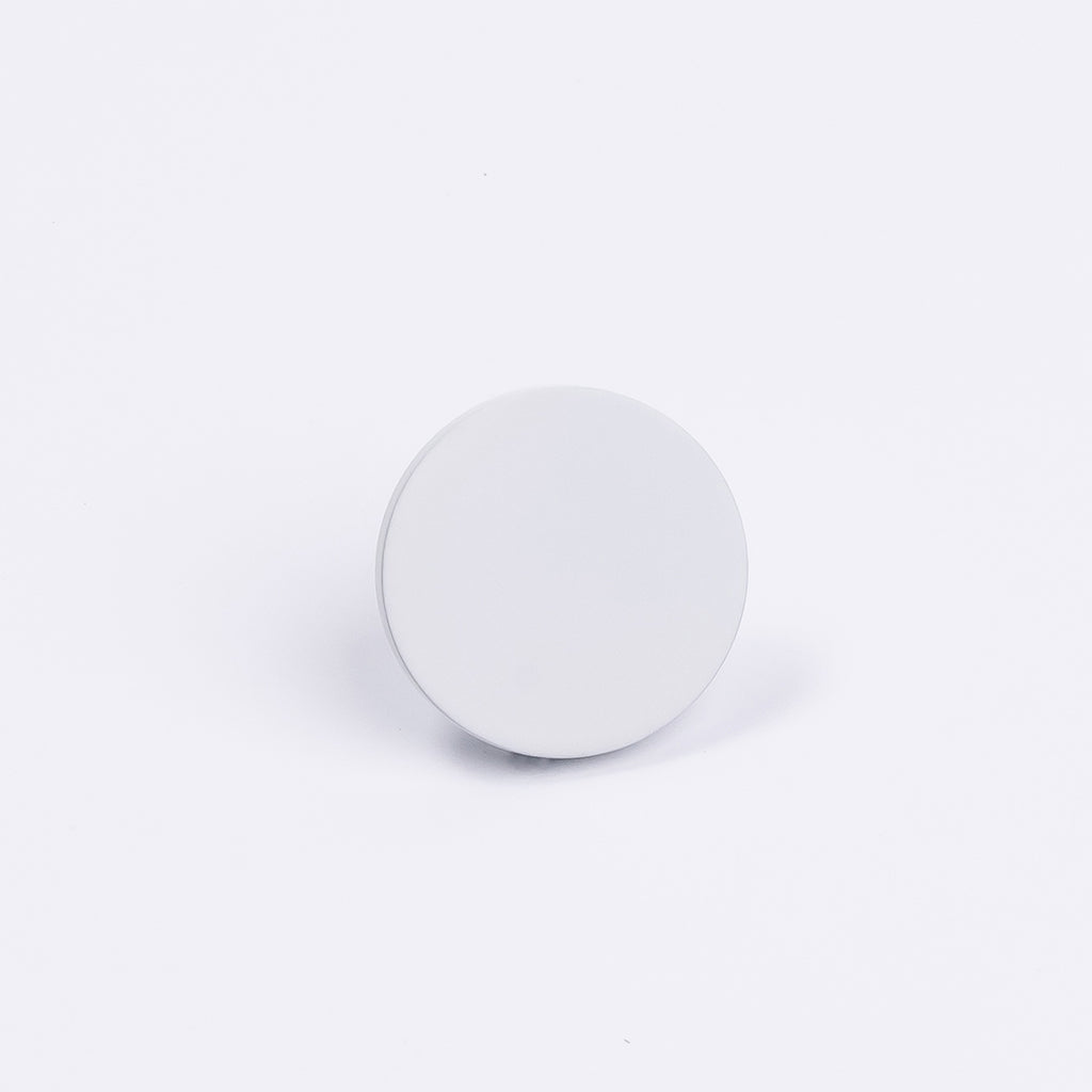 White Round Profile Cabinet Knob - Olivia - Manovella