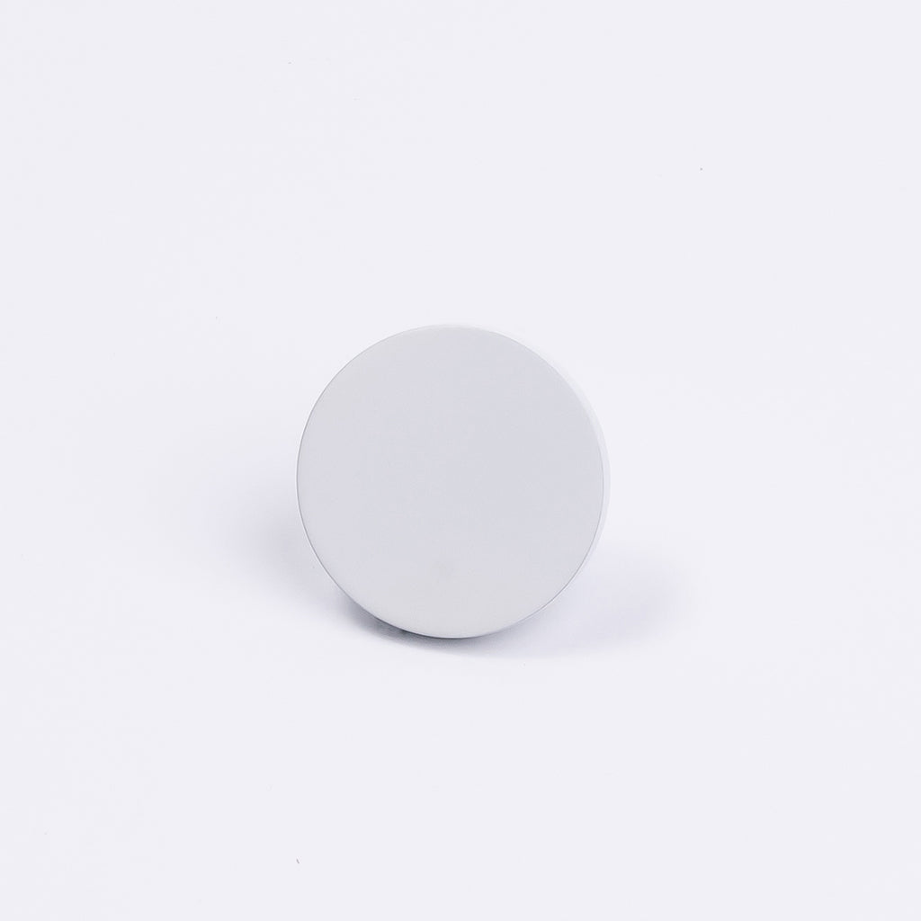 White Round Profile Cabinet Knob - Olivia - Manovella