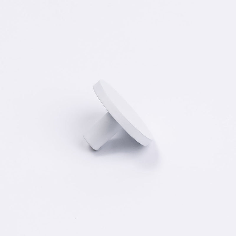 White Round Profile Cabinet Knob - Olivia - Manovella