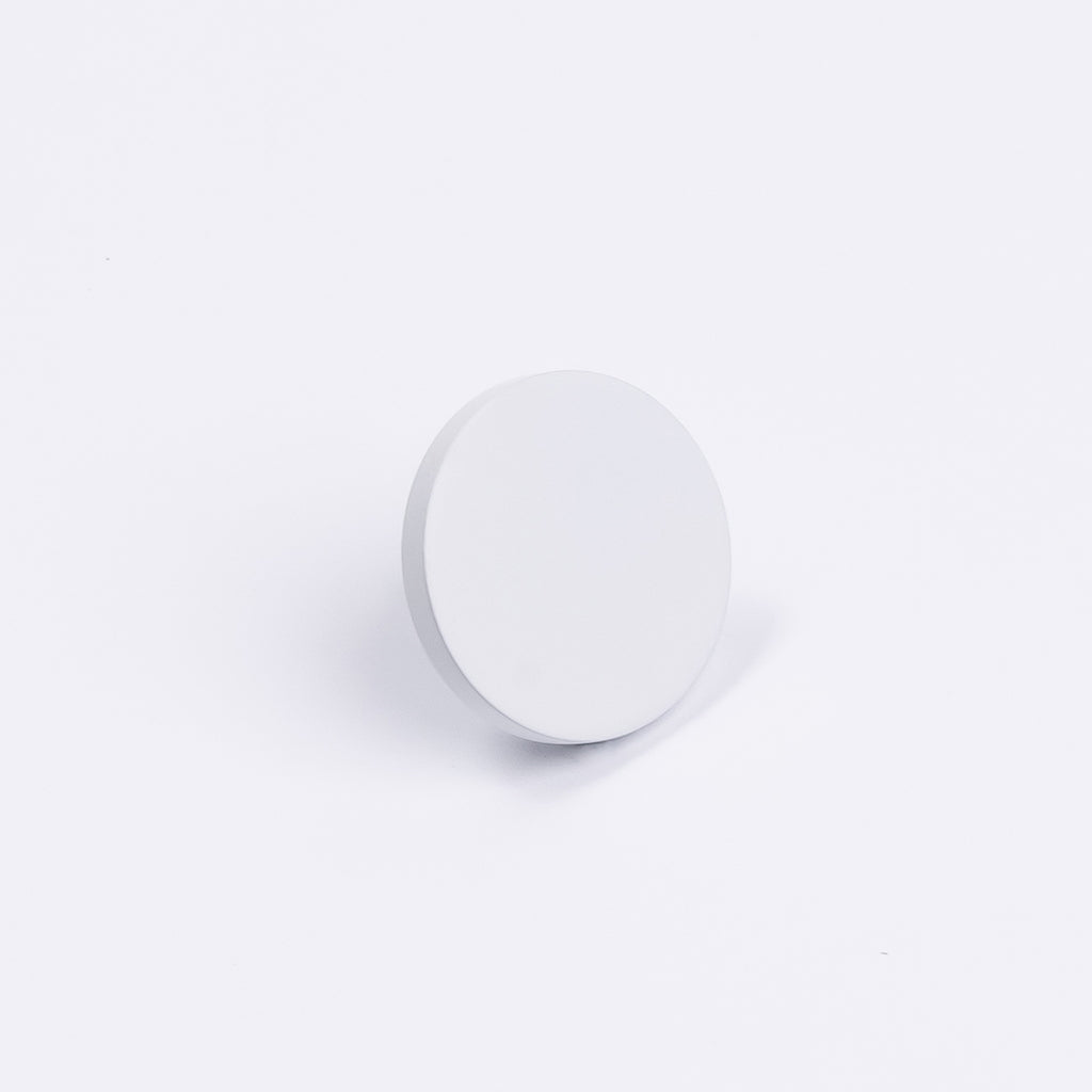 White Round Profile Cabinet Knob - Olivia - Manovella