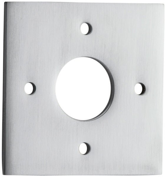 Adaptor Plate (Pair) - Round & Square Rose - Entry Point - Iver - Brushed Chrome - Adaptor Plates