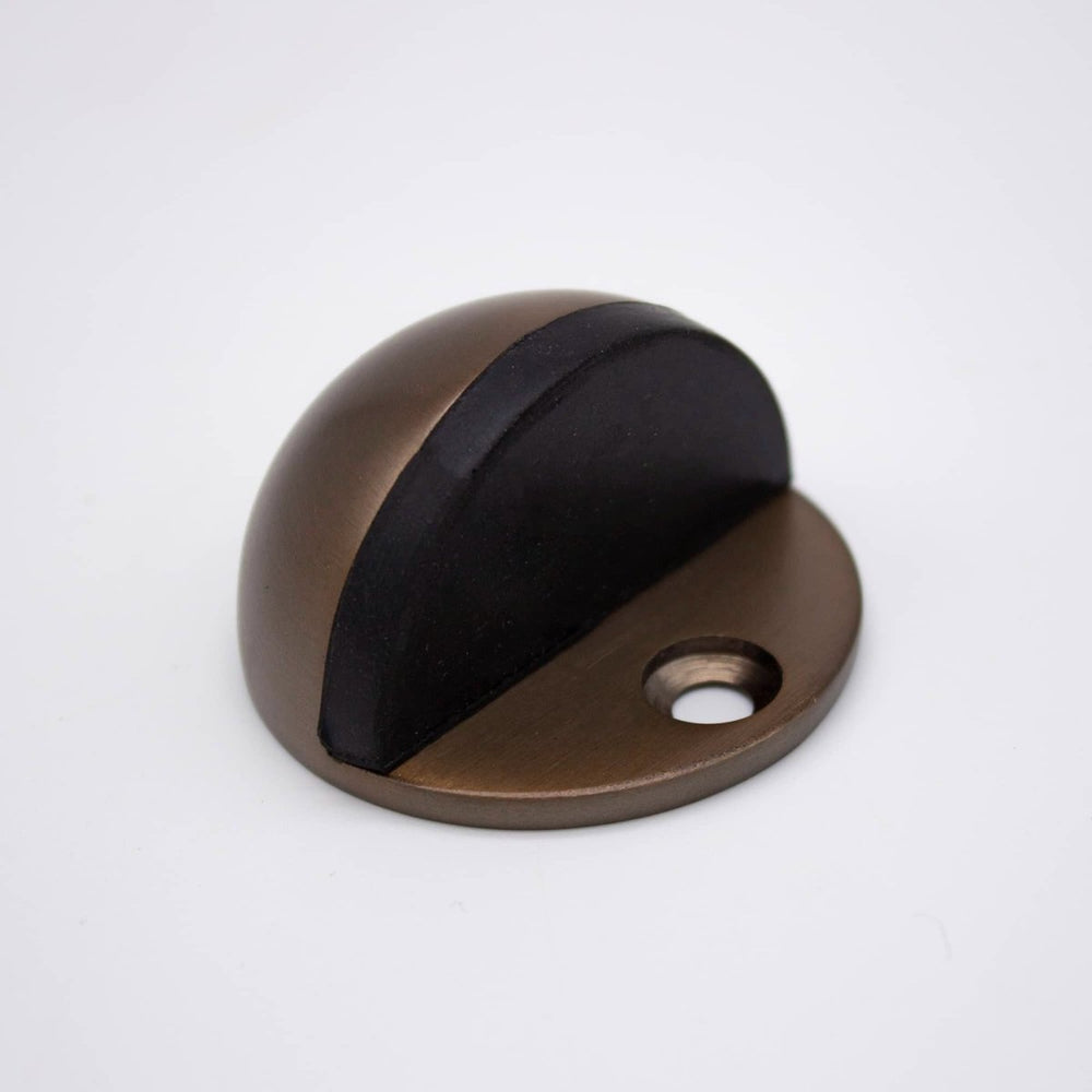 Aged Brass Half Moon Door Stop - Manovella