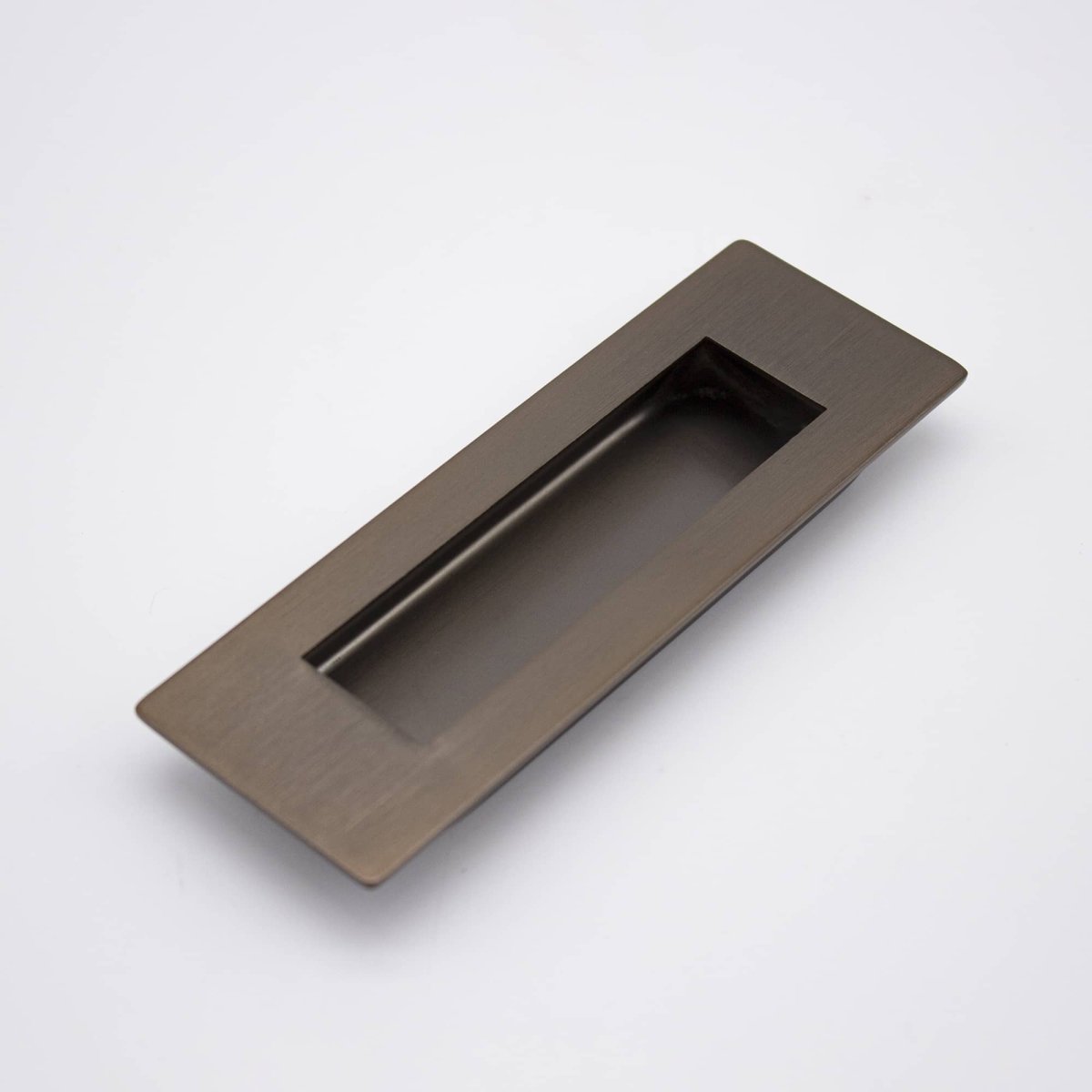 Aged Brass Sliding Door Flush Pull 120mm x 40mm - Manovella - Entry - Point - FP120AG - Manovella