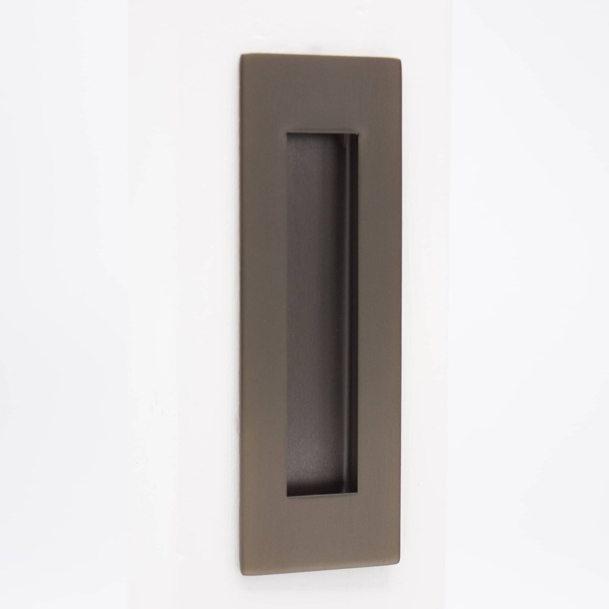 Aged Brass Sliding Door Flush Pull 150mm x 50mm - Manovella - Entry - Point - FP150AG - Manovella