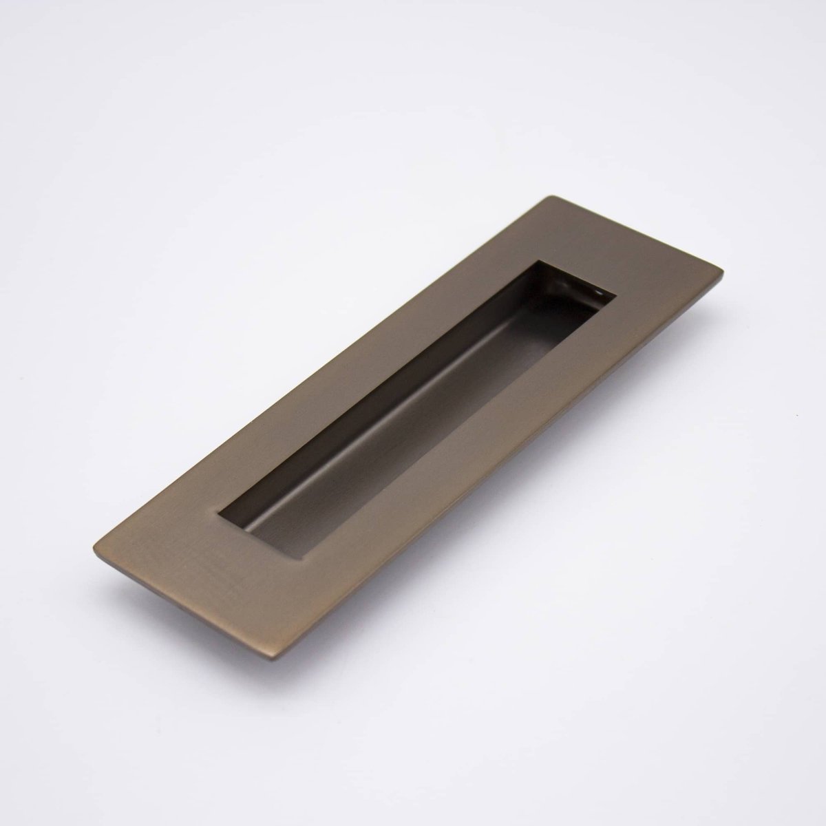 Aged Brass Sliding Door Flush Pull 150mm x 50mm - Manovella - Entry - Point - FP150AG - Manovella