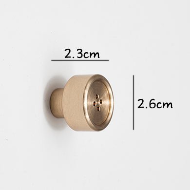 Angus Button Brass Cabinetry Knob - Little Swagger - Entry - Point - Angus - SB - Little Swagger