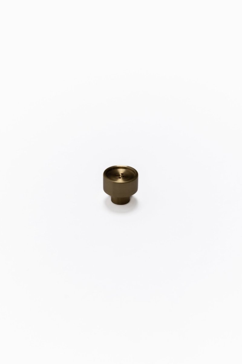 Angus Button Brass Cabinetry Knob - Little Swagger - Entry - Point - Angus - SB - Little Swagger