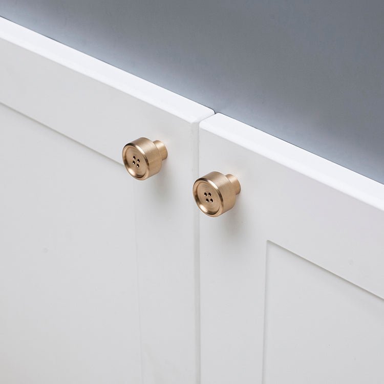 Angus Button Brass Cabinetry Knob - Little Swagger - Entry - Point - Angus - SB - Little Swagger