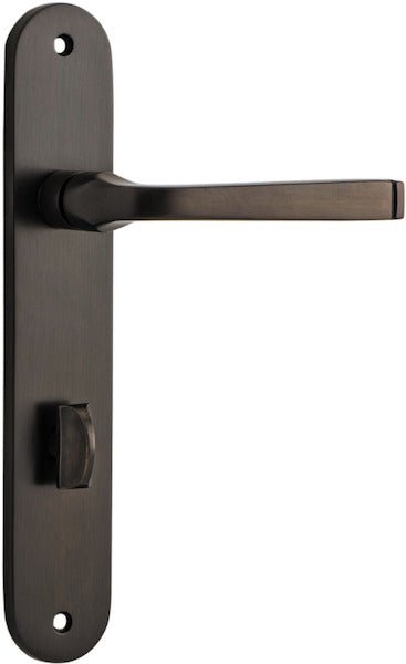 Annecy Lever - Oval Backplate - Entry Point - Iver - Signature Brass - Door Levers