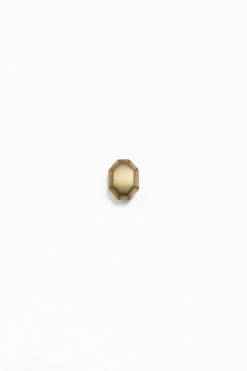 Archie Brass Geometric Cabinetry Knob - Little Swagger - Entry - Point - Archie Knob - SB - Little Swagger