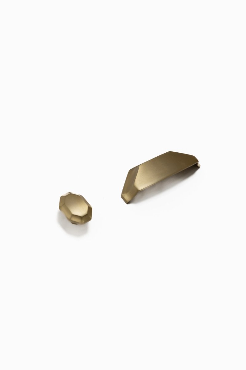 Archie Brass Geometric Cabinetry Knob - Little Swagger - Entry - Point - Archie Knob - SB - Little Swagger