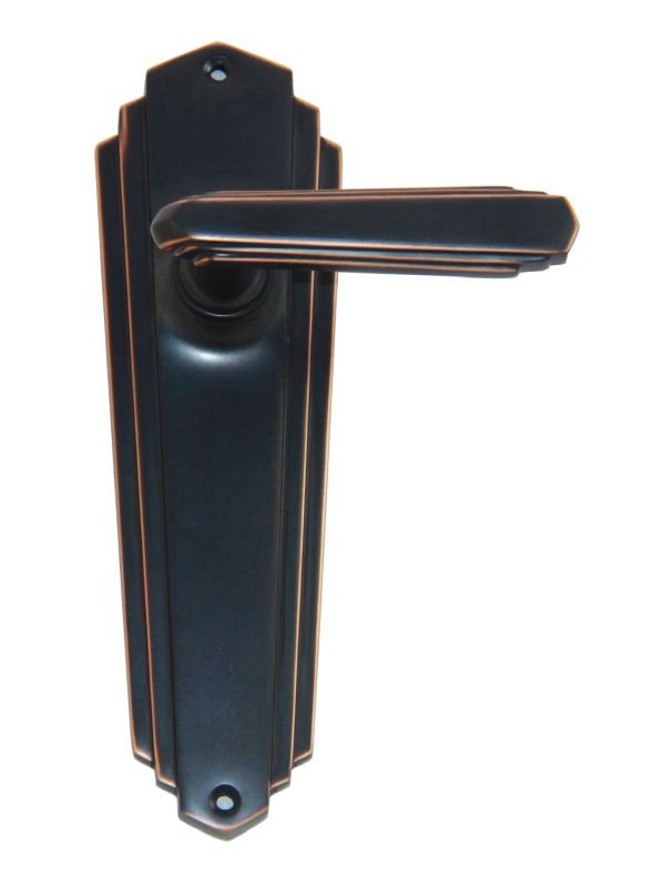 Art Deco Lever - Antique Copper By Superior Brass - Entry - Point - 24100 - Superior Brass