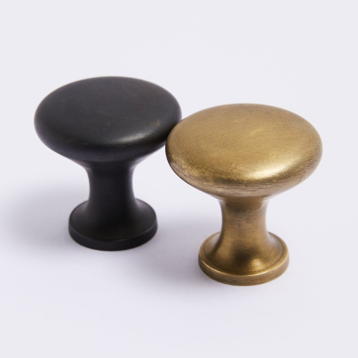 Ascot Knob - Acid Washed Brass By Hepburn - Entry - Point - ASKSAWB - Hepburn Hardware