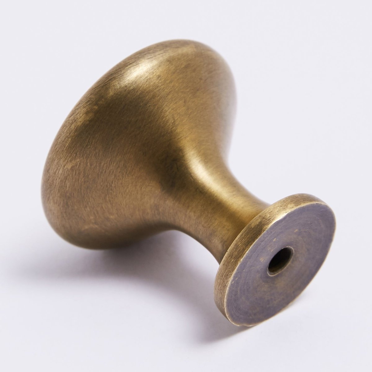 Ascot Knob - Acid Washed Brass By Hepburn - Entry - Point - ASKSAWB - Hepburn Hardware