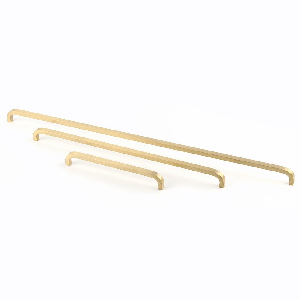 Atticus Brass Cabinetry Handle - Little Swagger - Entry - Point - Atticus - SB - 192 - Little Swagger