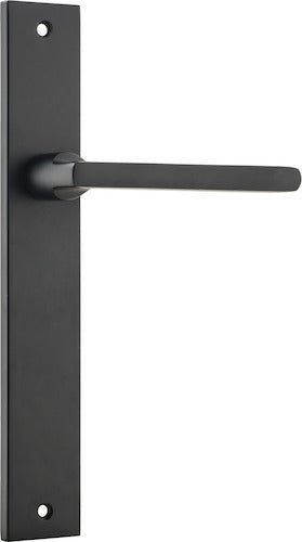 Baltimore Lever - Rectangular Backplate - Entry Point - Iver - Matt Black - Door Levers