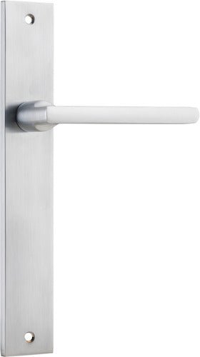 Baltimore Lever - Rectangular Backplate - Entry Point - Iver - Brushed Chrome - Door Levers