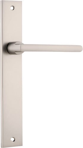 Baltimore Lever - Rectangular Backplate - Entry Point - Iver - Satin Nickel - Door Levers