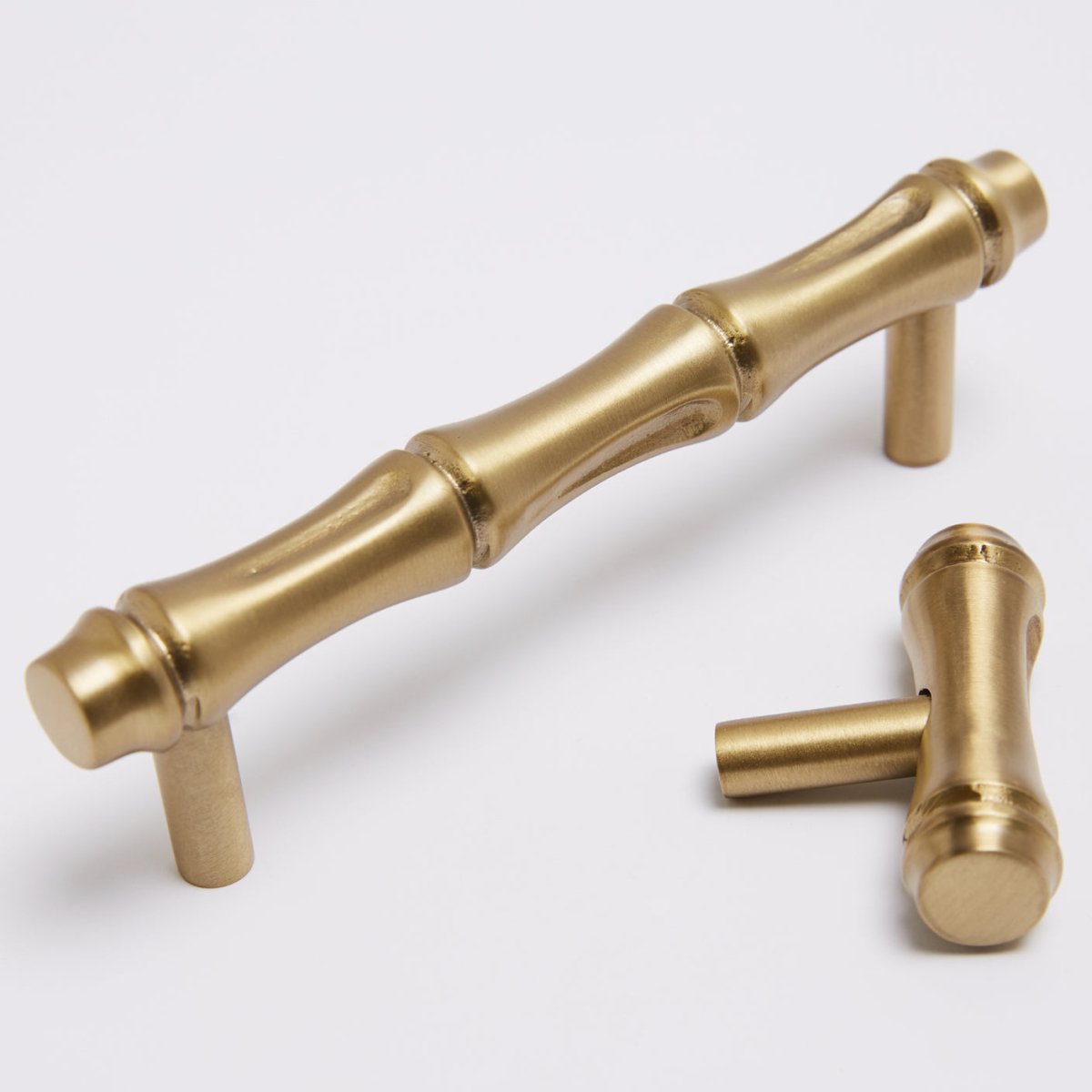 Bamboo Handle - Burnished Brass By Hepburn - Entry - Point - BAMHBB - Hepburn Hardware