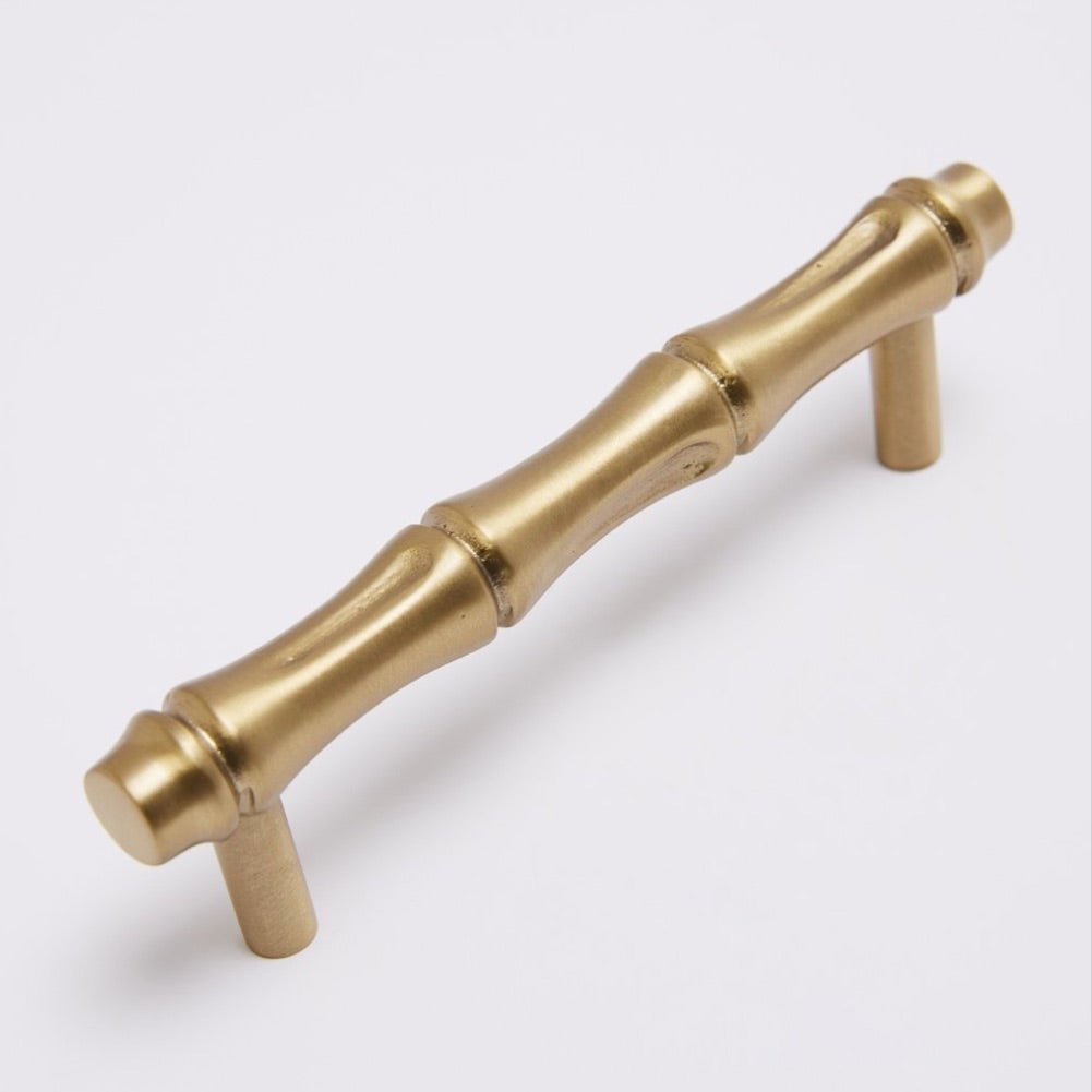 Bamboo Handle - Burnished Brass By Hepburn - Entry - Point - BAMHBB - Hepburn Hardware