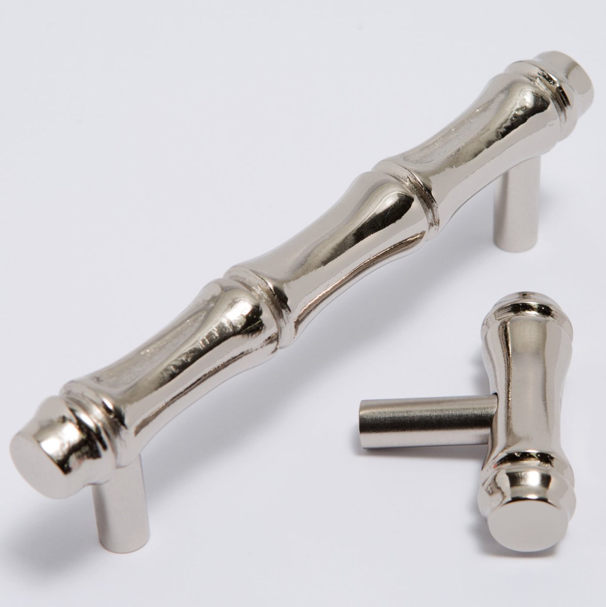 Bamboo Handle - Polished Nickel By Hepburn - Entry - Point - BAMHPN - Hepburn Hardware