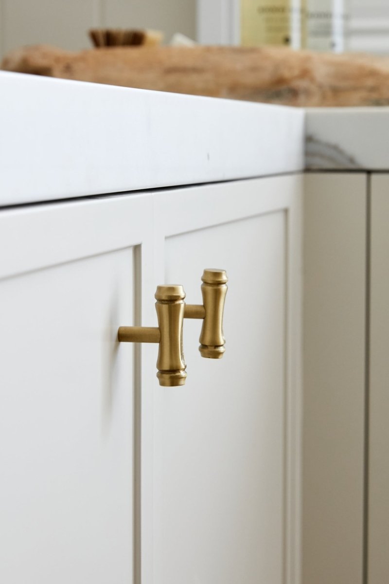 Bamboo T - Bar - Burnished Brass By Hepburn - Entry - Point - BAMKBB - Hepburn Hardware