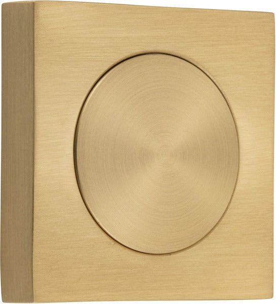 Blank Rose Escutcheon - Square - Entry Point - Iver - Brushed Brass - Escutcheons