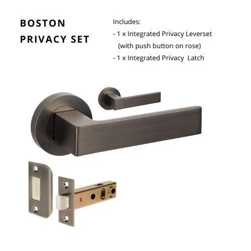 Boston Handle By Zanda - Matt Black - Entry - Point - 10082.BLK - Zanda