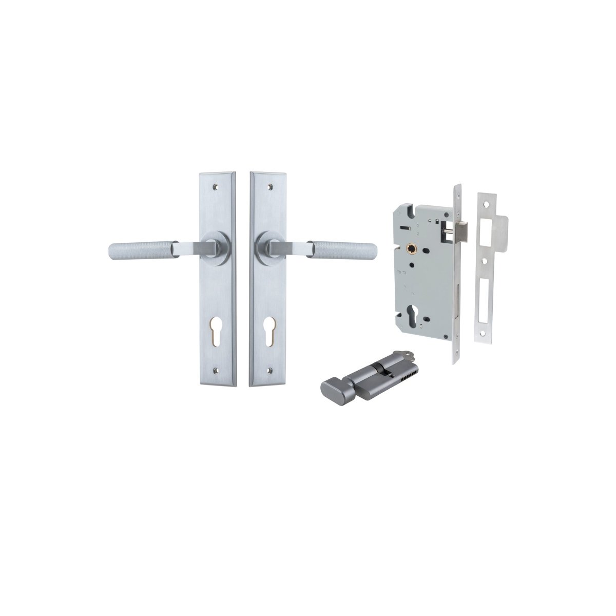 Brunswick Lever - Chamfered Backplate - Entry - Point - 12296KENTR60KT - Iver