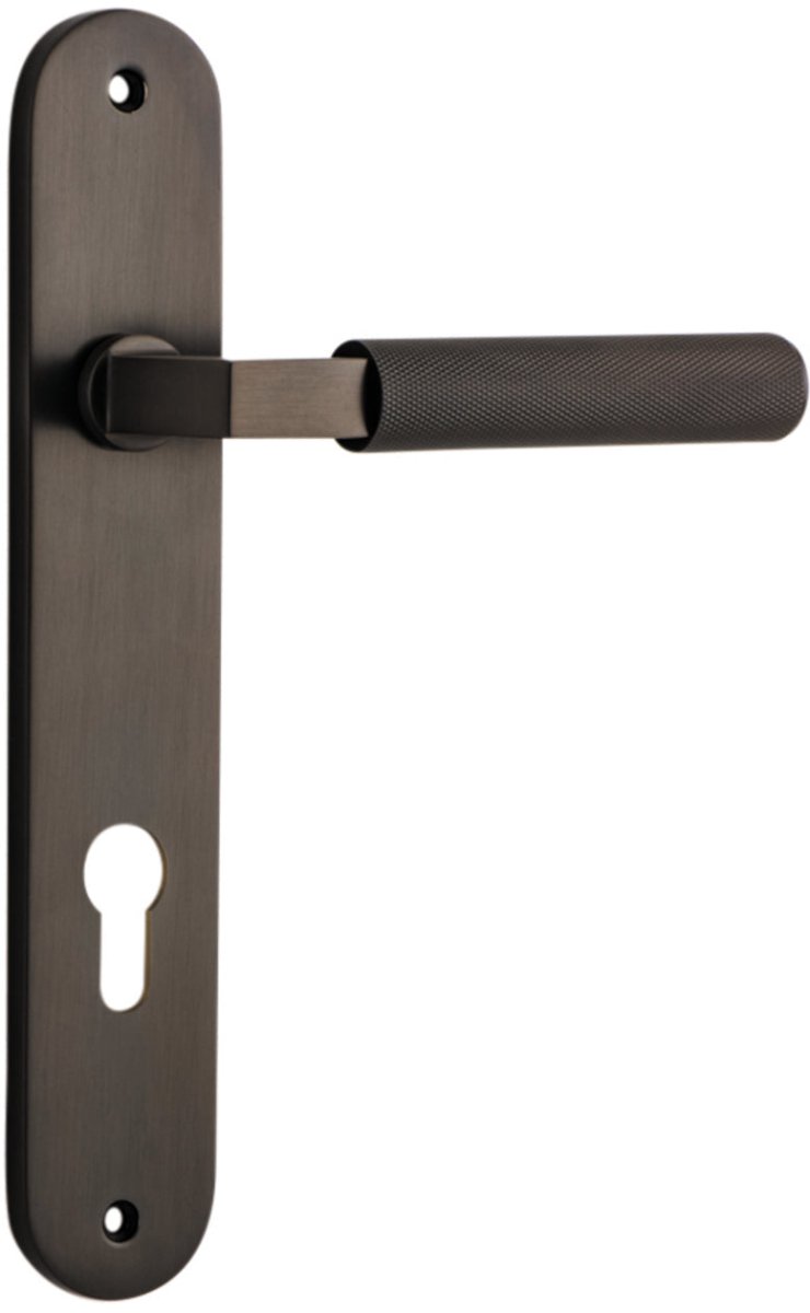 Brunswick Lever - Oval Backplate - Entry - Point - 10768E85 - Iver